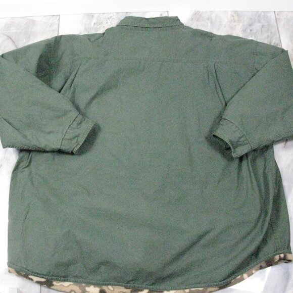 Falls Creek Men's Green Fleece Lined Shacket Size 3X - Picture 5 of 6